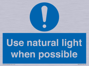 Use natural light when possible